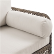 Crosley Furniture Granite Bay Fabric Outdoor Sofa in Cream White/Stone