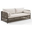 Crosley Furniture Granite Bay Fabric Outdoor Sofa in Cream White/Stone