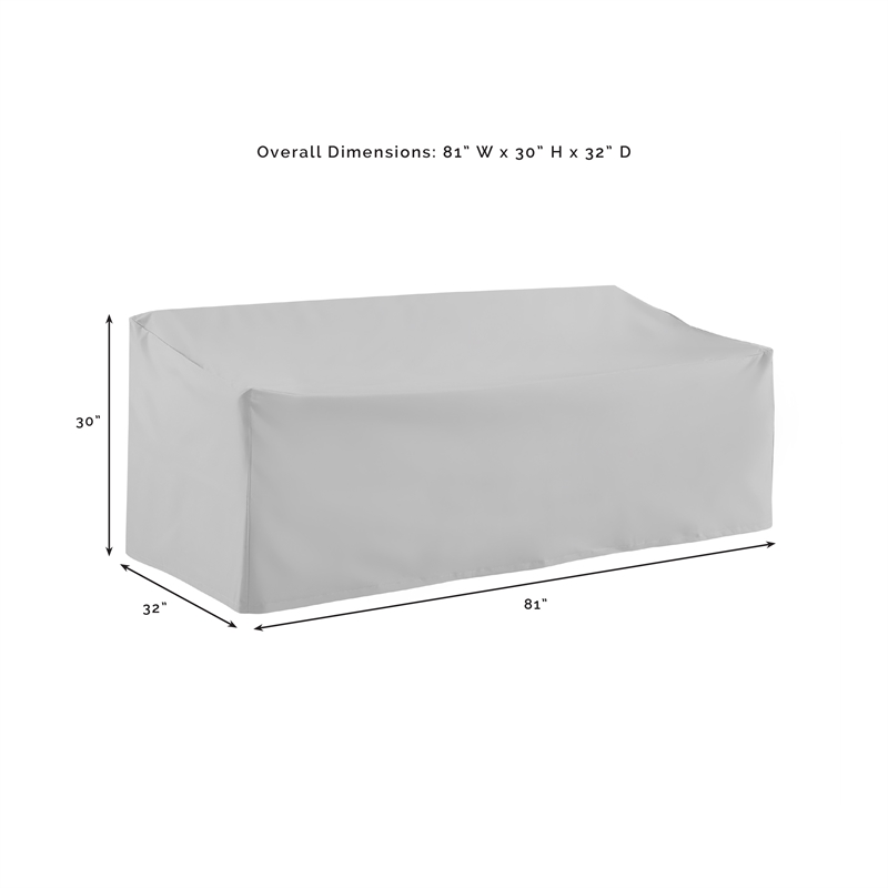 Crosley Furniture Covers 4-Piece Traditional Vinyl Sofa Cover Set in Gray