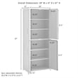 Crosley Furniture Savannah 2pc Traditional Wood Kitchen Storage Pantry in Navy