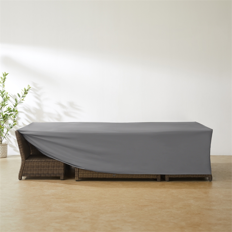 Crosley Furniture Large Outdoor Furniture Cover For Patio Set in Gray