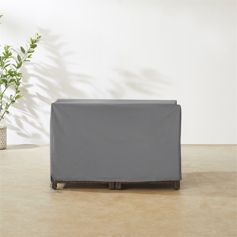 Crosley Furniture Outdoor Storage Deck Box Cover in Gray