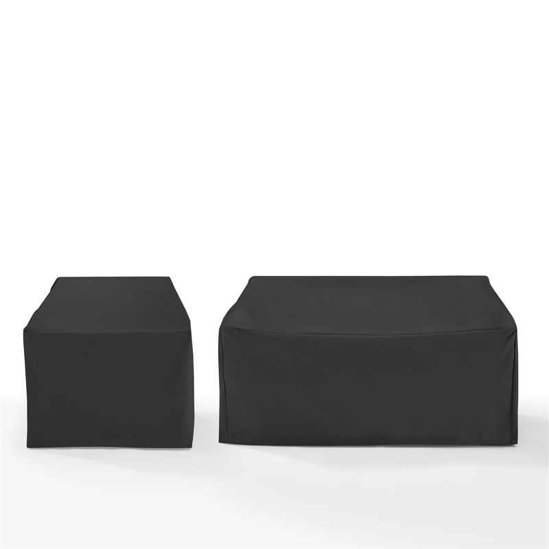 Crosley Furniture 2Pc Outdoor Furniture Cover Set in Black