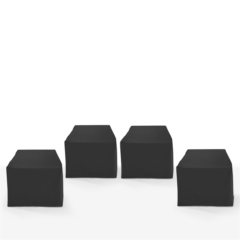 Crosley Furniture 4Pc Outdoor Chair Furniture Cover Set in Black