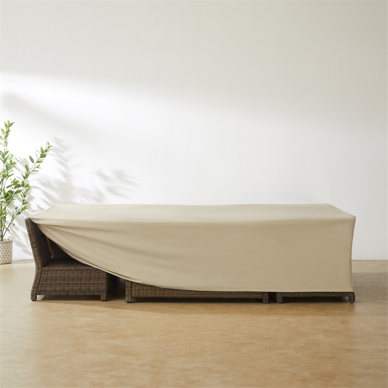 Crosley Furniture Large Outdoor Furniture Cover For Patio Set in Tan