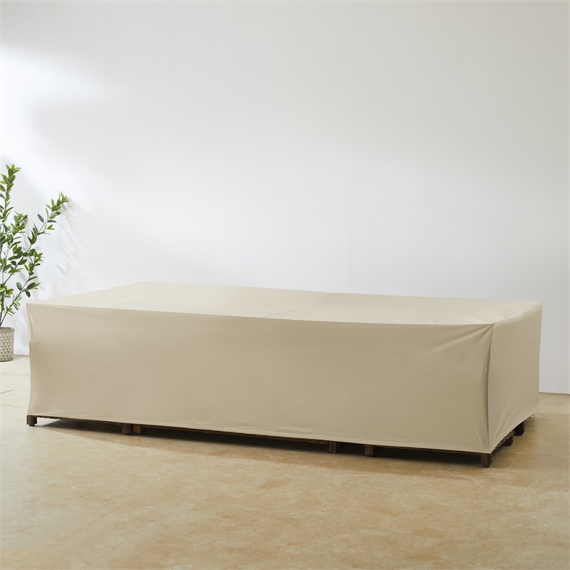 Crosley Furniture Large Outdoor Furniture Cover For Patio Set in Tan