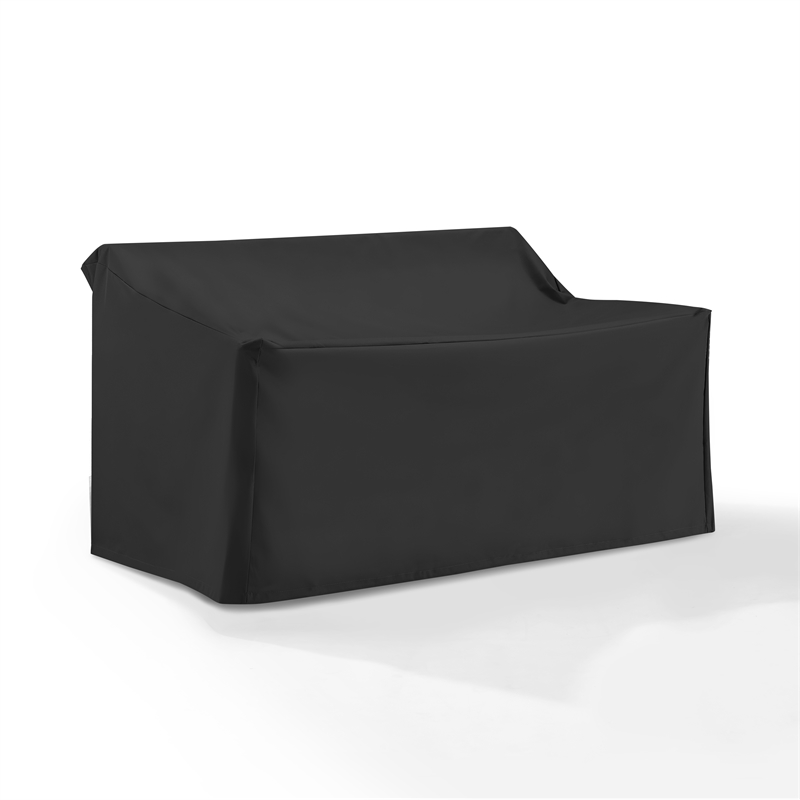 Crosley Furniture Outdoor Loveseat Furniture Cover in Black