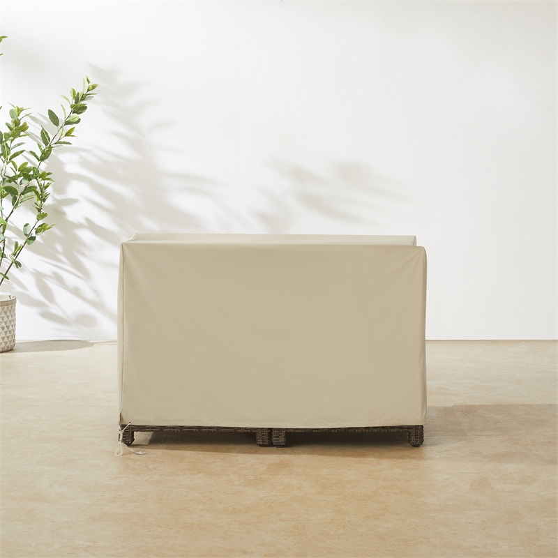 Crosley Furniture Outdoor Storage Deck Box Cover in Tan