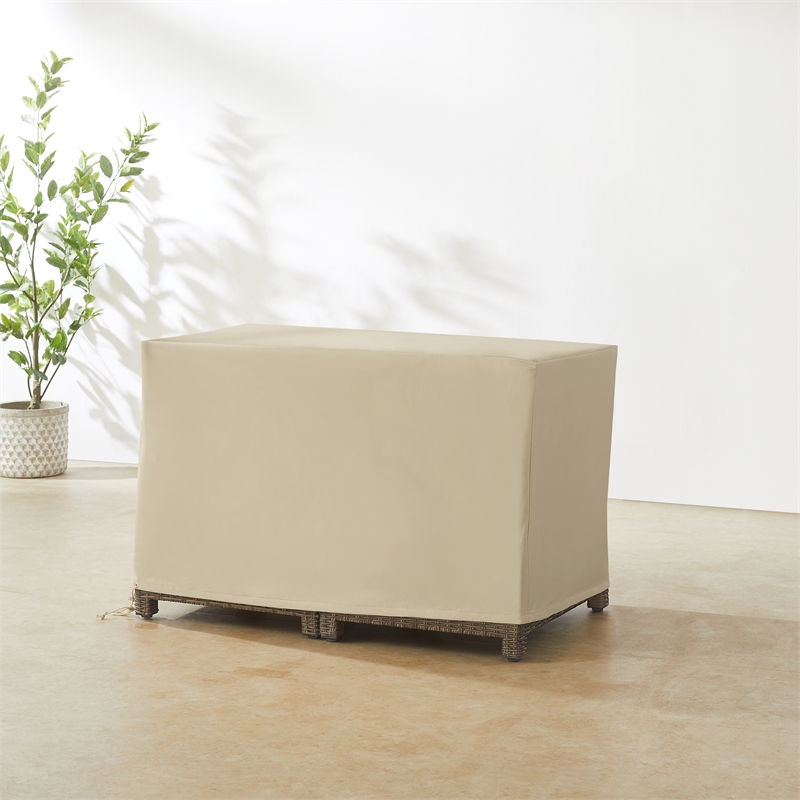 Crosley Furniture Outdoor Storage Deck Box Cover in Tan
