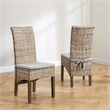 Crosley Furniture Edelyn 2-Piece Dining Chair Set in Kubu Rattan