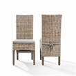 Crosley Furniture Edelyn 2-Piece Dining Chair Set in Kubu Rattan