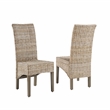 Crosley Furniture Edelyn 2-Piece Dining Chair Set in Kubu Rattan