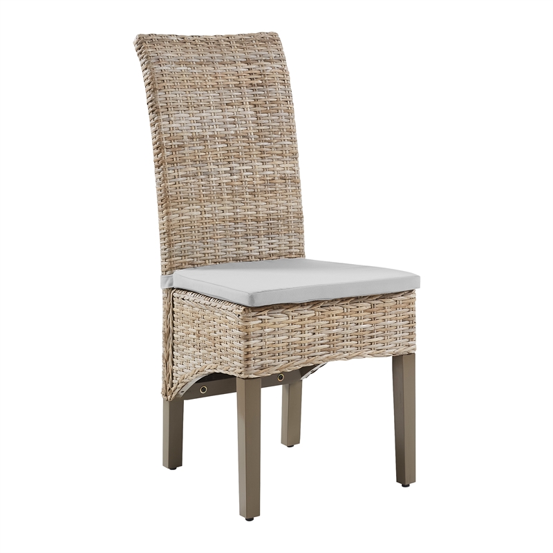 Crosley Furniture Edelyn 2-Piece Dining Chair Set in Kubu Rattan