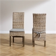 Crosley Furniture Edelyn 2-Piece Dining Chair Set in Kubu Rattan