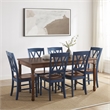 Crosley Furniture Shelby 7-Piece Dining Table Set For 6 in Navy