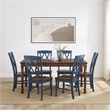Crosley Furniture Shelby 7-Piece Dining Table Set For 6 in Navy