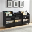 Crosley Furniture Liam 3-Piece Record Player Stand And Vinyl Storage Set Black
