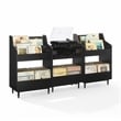 Crosley Furniture Liam 3-Piece Record Player Stand And Vinyl Storage Set Black