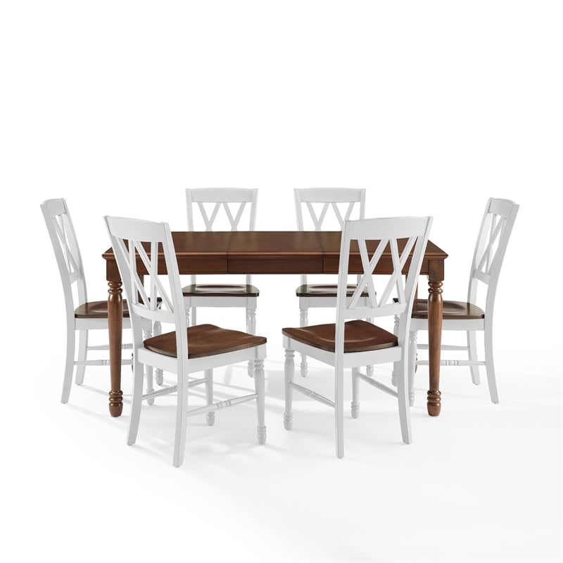 Crosley Furniture Shelby 7-Piece Dining Table Set in White