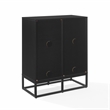 Crosley Furniture Enzo Record Storage Cube Bookcase in Black