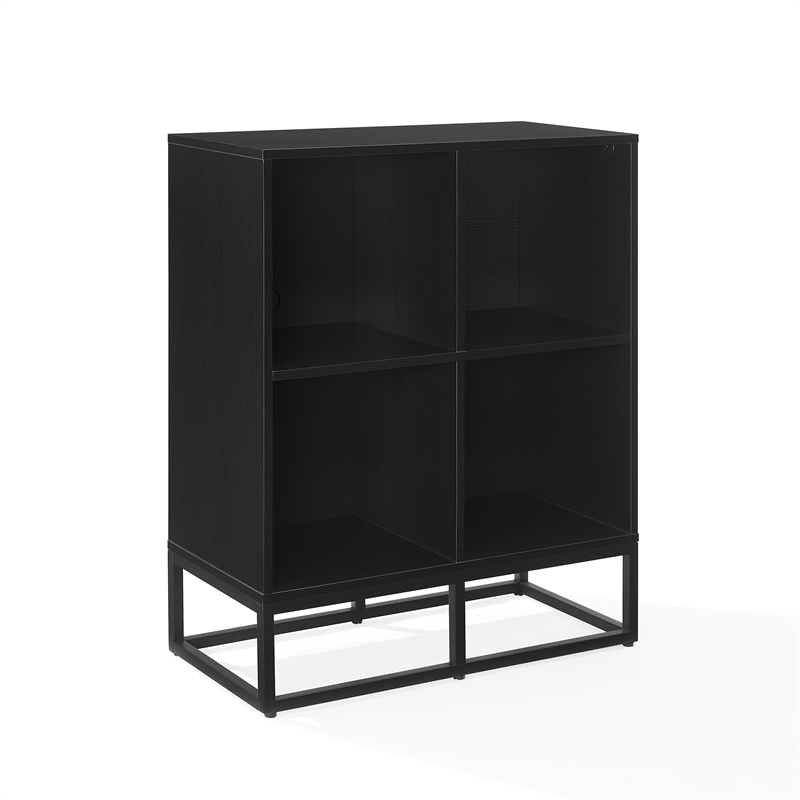 Crosley Furniture Enzo Record Storage Cube Bookcase in Black