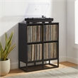 Crosley Furniture Enzo Record Storage Cube Bookcase in Black