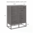 Crosley Furniture Enzo Record Storage Cube Bookcase in Black