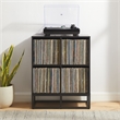 Crosley Furniture Enzo Record Storage Cube Bookcase in Black