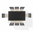 Crosley Furniture Greer 9-Piece Dining Table Set in Black Ash/Creme