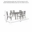 Crosley Furniture Greer 7-Piece Dining Table Set in Black Ash/Creme