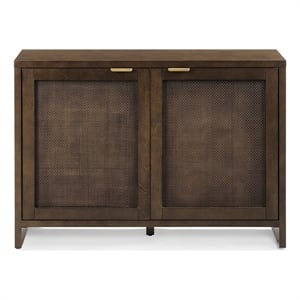 Crosley Furniture Kenji Record Storage Media Console in Dark Brown