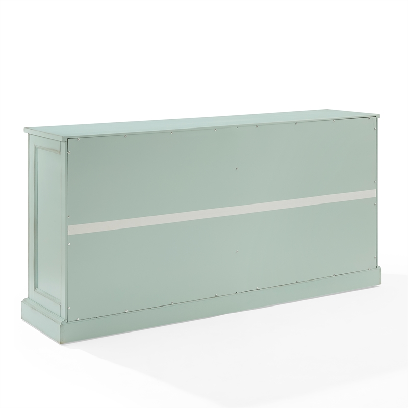 Crosley Furniture Holbrook Sideboard in Distressed Seafoam Blue