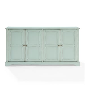 Crosley Furniture Holbrook Sideboard in Distressed Seafoam Blue