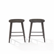 Crosley Furniture Maddox 2-Piece Counter Height Bar Stool Set in Slate