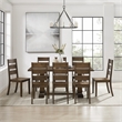 Crosley Furniture Joanna 9-Piece Dining Table Set in Dark Oak