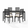 Crosley Furniture Greer 5-Piece Dining Table Set in Black Ash/Creme