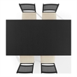 Crosley Furniture Greer 5-Piece Dining Table Set in Black Ash/Creme