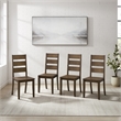 Crosley Furniture Joanna 4-Piece Ladder-Back Dining Chair Set in Dark Oak