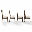 Crosley Furniture Joanna 4-Piece Back Dining Chair Set in Dark Oak/Creme
