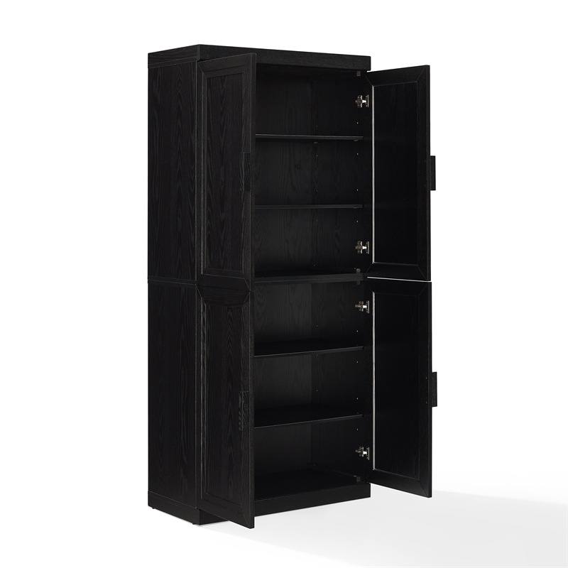 Crosley Furniture Essen Kitchen Pantry Storage Cabinet in Black