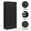 Crosley Furniture Essen Kitchen Pantry Storage Cabinet in Black