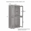 Crosley Furniture Essen Glass Door Kitchen Pantry Storage Cabinet in Black
