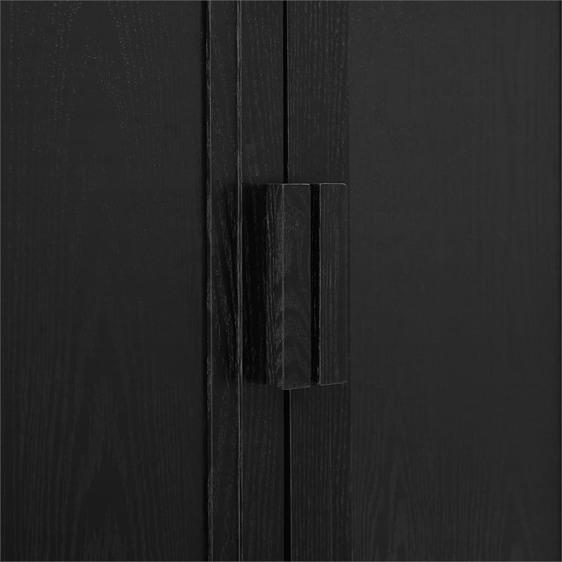 Crosley Furniture Essen 2Pc Kitchen Pantry Storage Cabinet Set in Black