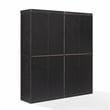 Crosley Furniture Essen 2Pc Glass Door Kitchen Pantry Storage Cabinet in Black