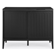 Crosley Furniture Asher Record Storage Media Console in Matte Black