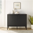 Crosley Furniture Asher Record Storage Media Console in Matte Black