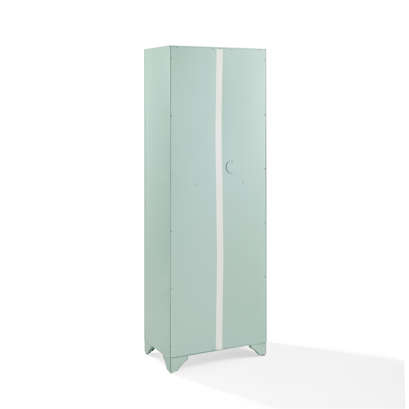 Crosley Furniture Tara Kitchen Storage Pantry in Distressed Seafoam Blue