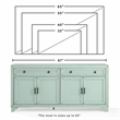 Crosley Furniture Tara Sideboard in Distressed Seafoam Blue