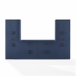 Crosley Furniture Isla 3-Piece Sideboard And Pantry Set in Navy
