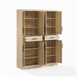 Crosley Furniture Isla 2-Piece Kitchen Storage Pantry Set in Ash